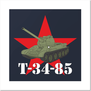 Russian medium tank T-34-85 Posters and Art